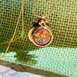 24 inch goldtone necklace with charms